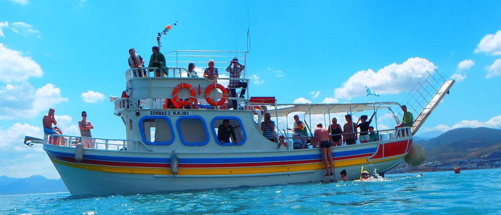 panoramic view of Zorbas boat